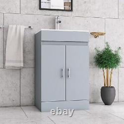 Vanity Unit Bathroom Under Sink Cabinet Basin Cupboard Furniture 500mm LightGrey
