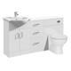 Vanity Unit Combined Sink Toilet Bathroom Suite Furniture Set 1400mm Pan Cistern