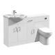Vanity Unit Combined Sink Toilet Bathroom Suite Furniture Set Cistern Pan 1300mm