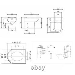 Vanity Unit Combined Sink Toilet Bathroom Suite Furniture Set Pan Cistern 1150mm