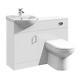 Vanity Unit Combined Sink Toilet Bathroom Suite Furniture Set Pan Cistern White