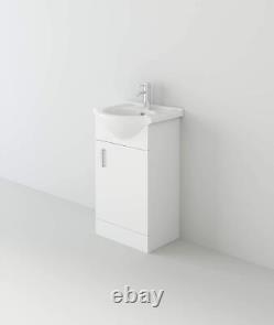 Vanity Unit Combined Sink Toilet Bathroom Suite Furniture Set Pan Cistern White
