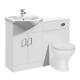 Vanity Unit Combined Sink Toilet Bathroom Suite Furniture Wc Set & Cistern White