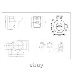 Vanity Unit Combined Sink Toilet Bathroom Suite Furniture WC Set TallBoy 1600mm