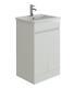 Vanity Unit Sink Basin 500 White Bathroom Gloss Floor Standing Storage Ceramic