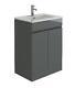 Vanity Unit Sink Basin 600mm Bathroom Anthracite Grey Floor Standing Furniture