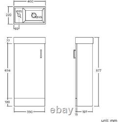 Vanity Unit Sink Basin Close Couplet Bathroom Toilet WC Unit Cloakroom Set White