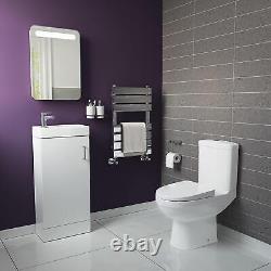 Vanity Unit Sink Basin Close Couplet Bathroom Toilet WC Unit Cloakroom Set White