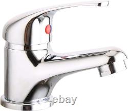 Vanity Unit Sink Basin Furniture Set Bathroom Mono Chrome Mixer Tap 550