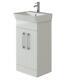 Vanity Unit Sink Basin Planet 600 White Bathroom Gloss Ceramic Cabinet Storage
