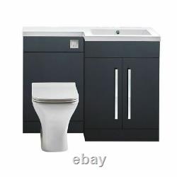 Vanity Unit Sink Basin Toilet Combined Furniture LH RH Hand 1100mm l Shape WC