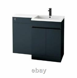 Vanity Unit Sink Basin Toilet Combined Furniture RH LH Hand 1100mm L Shape WC