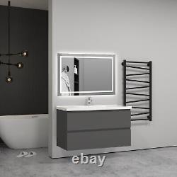 Vanity Unit Sink Ceramic Basin Wall Hung Bathroom Furniture White 500mm 600mm