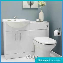 Vanity Unit & Toilet Unit Bathroom Furniture 650mm + 600mm(1250mm run) Full Deal