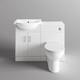 Vanity Unit Toilet Wc Basin Sink Bathroom Storage Furniture 1048mm White Gloss