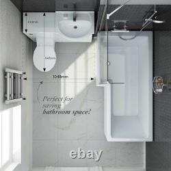 Vanity Unit Toilet WC Basin Sink Bathroom Storage Furniture 1048mm White Gloss