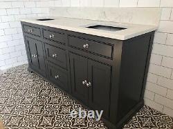 Vanity Unit Washstand Quartz Solid Hardwood Bespoke Made to Order