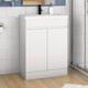 Vanity Unit With Basin Sink Gloss White Floor Standing 500mm Bathroom Cabinet