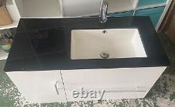 Vanity Unit with Basin for Bathroom Ensuite Wall Hung Soft Closing Modern