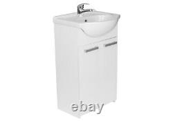 Vanity Unit with Ceramic Wash Basin, 50cm Bathroom Storage Cabinet