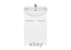 Vanity Unit with Ceramic Wash Basin, 50cm Bathroom Storage Cabinet