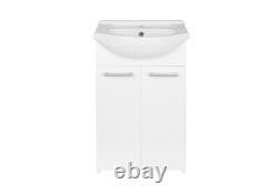 Vanity Unit with Ceramic Wash Basin, 50cm Bathroom Storage Cabinet