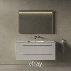 Vanity Unit with Stone Basin Nosa Matte Cappuccino 1200mm