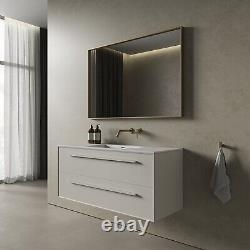 Vanity Unit with Stone Basin Nosa Matte Cappuccino 1200mm