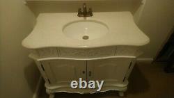 Vanity unit with basin, sink. Freestanding