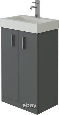 VeeBath Chatham Cloakroom Vanity Basin Cabinet Unit Grey