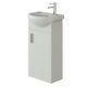 Veebath Linx Basin Vanity Cabinet White Cloakroom Bathroom Sink Unit 420mm