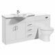 Veebath Linx Bathroom Vanity Unit Wc Toilet Pan Cistern Furniture Set 1650mm