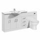 Veebath Linx Bathroom Vanity Unit Wc Toilet Pan Cistern Furniture Set 1700mm