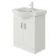 Veebath Linx Vanity Basin Cabinet Storage Unit Gloss White Ceramic Sink 650mm