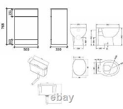 VeeBath Linx Vanity Bathroom Furniture Set WC Toilet Unit Pan Cistern 1250mm