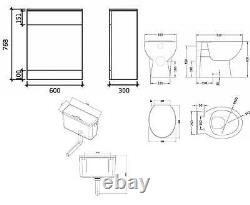 VeeBath Linx Vanity Unit WC Toilet Storage Cabinet Bathroom Furniture 1400mm