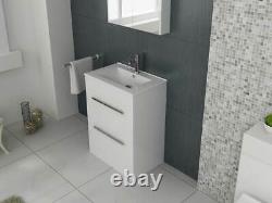 VeeBath Sphinx Vanity Basin Cabinet Unit White Storage Sink Furniture 600mm
