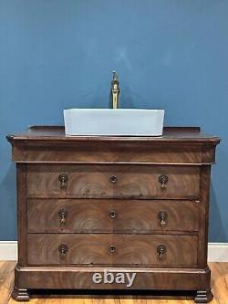 Vintage 19th Century Burr bathroom vanity unit