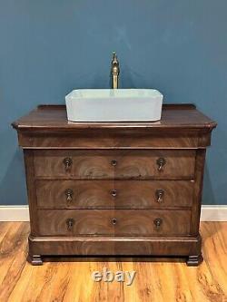 Vintage 19th Century Burr bathroom vanity unit