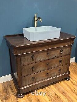 Vintage 19th Century Burr bathroom vanity unit