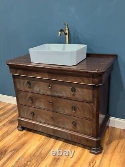 Vintage 19th Century Burr bathroom vanity unit