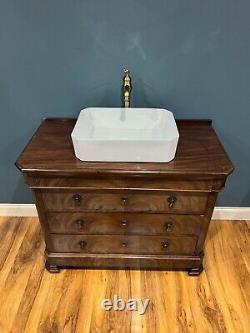 Vintage 19th Century Burr bathroom vanity unit