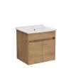 Vitra Golden Oak Vanity Unit Wall Hung Bathroom Sink Drawer Door Basin Storage