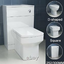 WC Unit Bathroom Vanity Square/Shape Close Coupled Toilet with Seat + Cistern