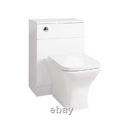 WC Unit Bathroom Vanity Square/Shape Close Coupled Toilet with Seat + Cistern