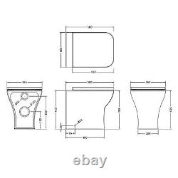 WC Unit Bathroom Vanity Square/Shape Close Coupled Toilet with Seat + Cistern