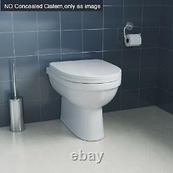 WC Unit Bathroom Vanity Square/Shape Close Coupled Toilet with Seat + Cistern