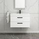 Wall Hung Bathroom Sink Vanity Unit Furniture Cabinet 2 Drawer 500/600/800mm