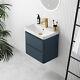 Wall Hung Bathroom Vanity Unit With Basin Drawers White, Light Grey, Dark Grey