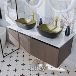 Wall Mounted Bathroom Vanity Unit & Basin Sink Dual Doors Storage Cabinet 1200mm